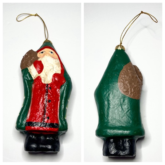 11 Vintage Frontgate Holiday Collection Paper Mache Santas...